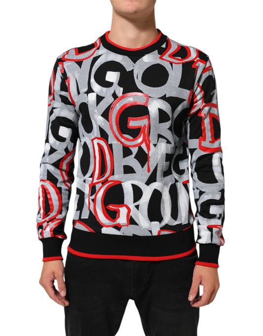 Dolce & Gabbana Mehrfarbiger Sweatshirtpullover mit D&G-Monogramm