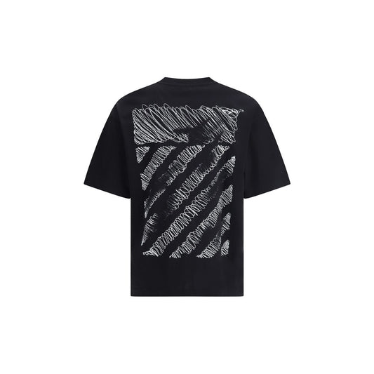Off-White – Kastenförmiges T-Shirt mit Scribble-Diag-Print