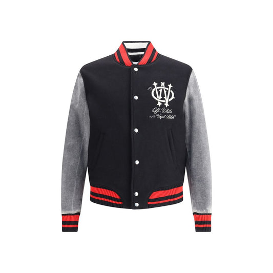 Off-White Gothic OW Collegejacke aus Wolle