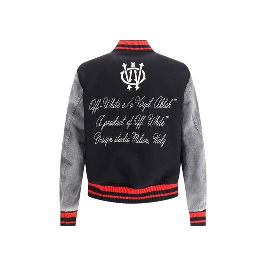 Off-White Gothic OW Collegejacke aus Wolle