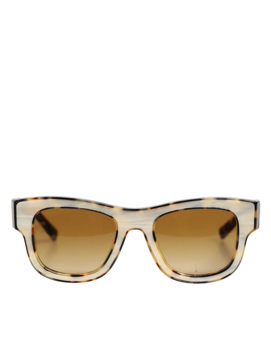 Dolce & Gabbana DG4379F Sonnenbrille aus Acetat mit Farbverlauf in Schildpattoptik in Weiß