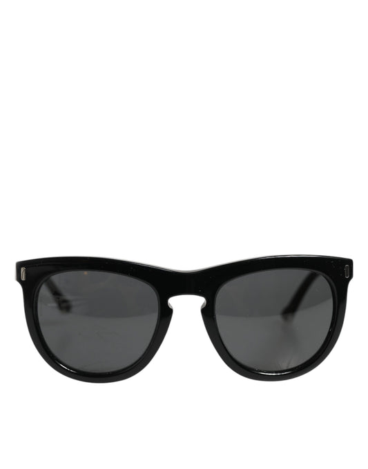 Dolce & Gabbana DG4281 Schwarze Sonnenbrille mit rundem Rahmen und Vollrand