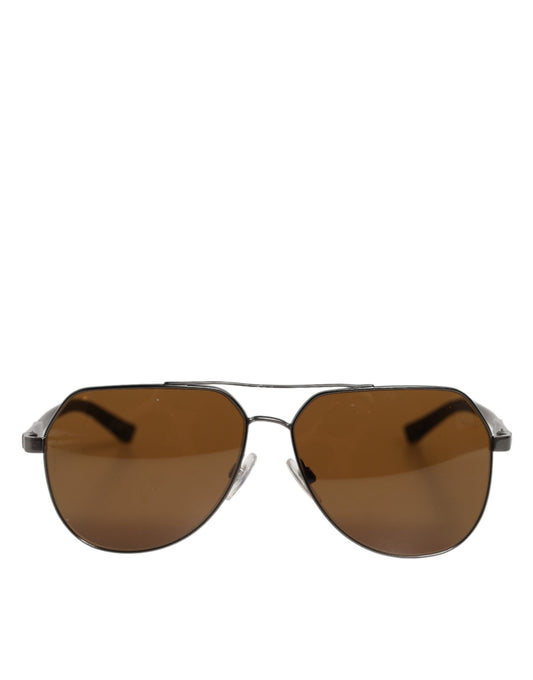 Dolce & Gabbana – Sonnenbrille aus der Basalto-Kollektion mit schwarzem Stahlrahmen