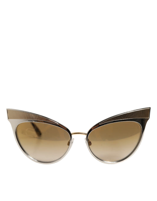 Dolce & Gabbana DG2178 – Cat-Eye-Sonnenbrille mit Farbverlauf aus goldenem Metall