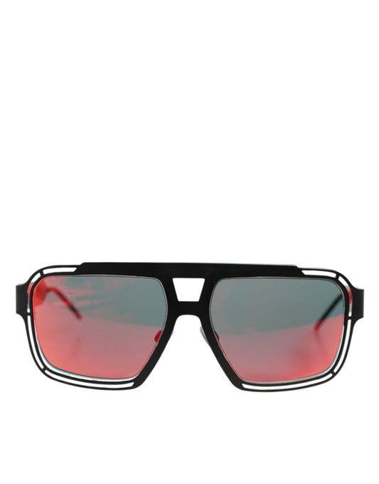 Dolce & Gabbana – Sonnenbrille mit Pilotengestell aus schwarzem Metall