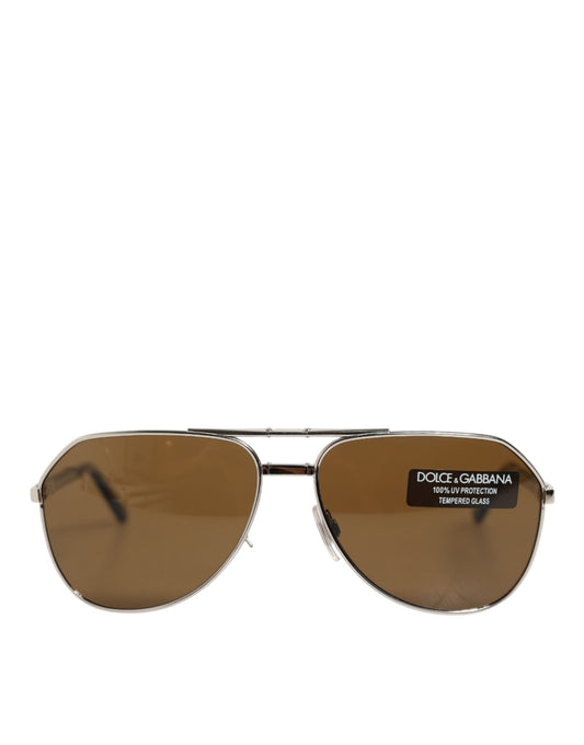 Dolce & Gabbana DG2106K Pilotenbrille mit silbernem Rahmen