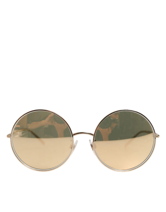 Dolce & Gabbana – Runde Sonnenbrille aus goldenem Metall