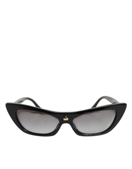 Dolce & Gabbana – Schwarze DNA-Sonnenbrille mit Cat-Eye-Rahmen in Neuauflage