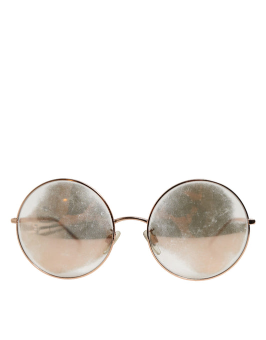 Dolce & Gabbana – Sonnenbrille mit runden Gläsern und Roségoldbeschichtung