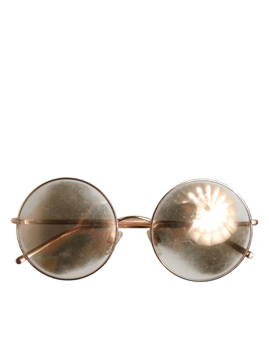 Dolce & Gabbana – Sonnenbrille mit runden Gläsern und Roségoldbeschichtung