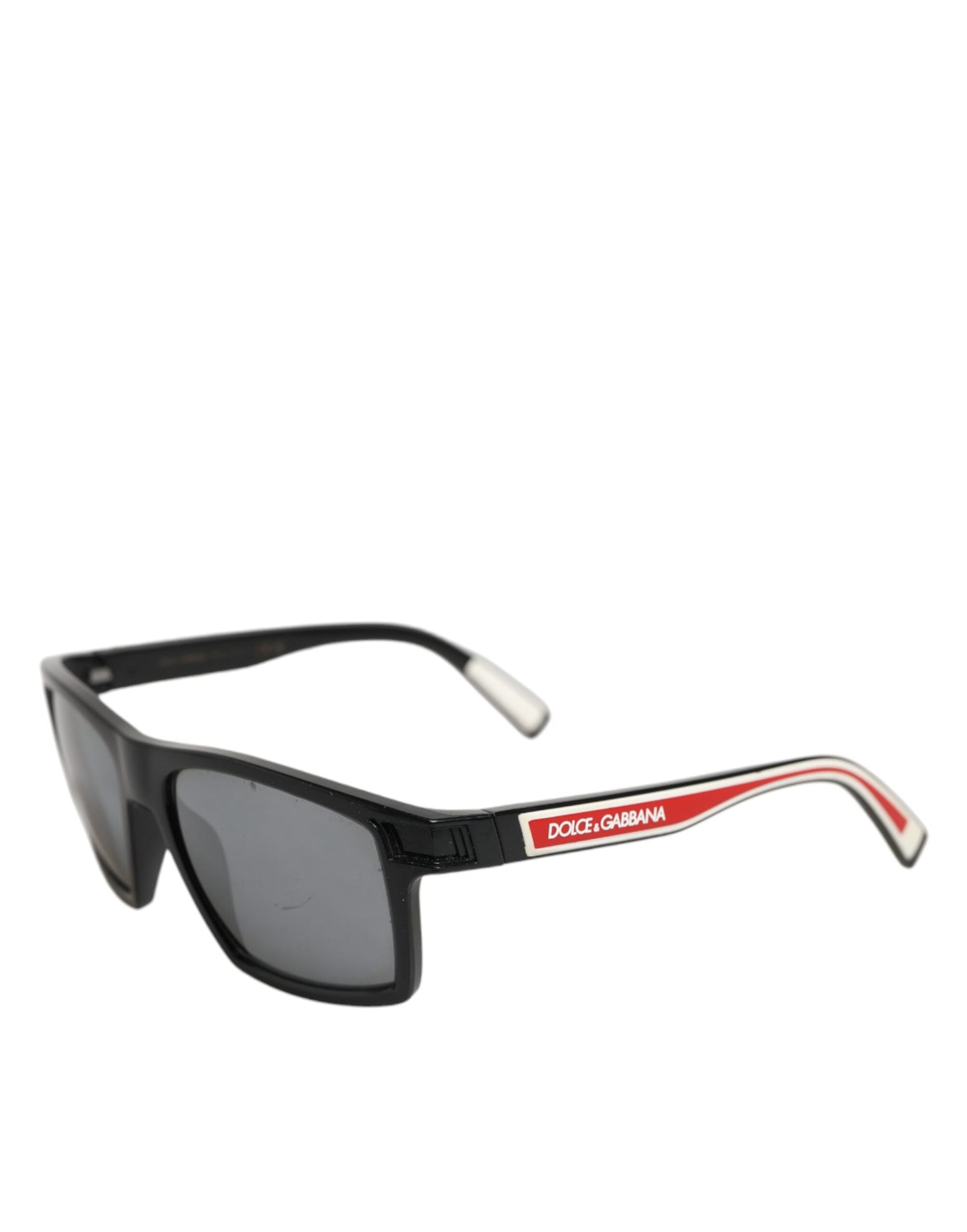 Dolce & Gabbana DG6160 – Eckige Sonnenbrille aus schwarzem Polyamid mit Sportlogo