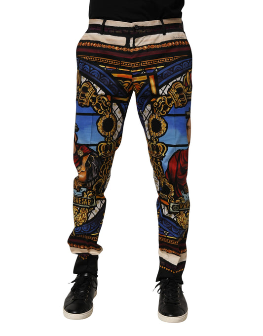 Dolce & Gabbana – Mehrfarbige Karottenhose mit Julias-Ceasar-Print