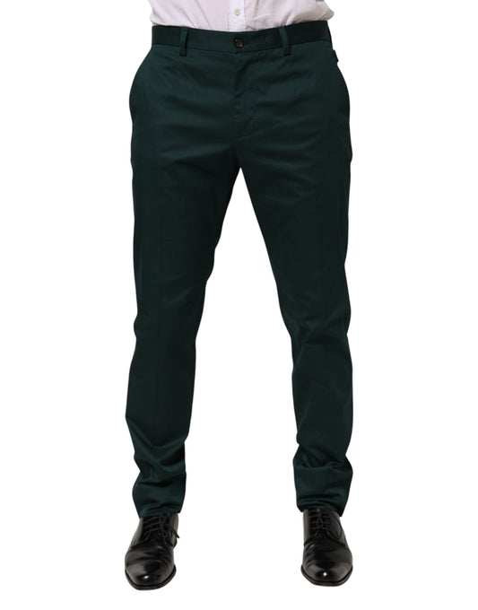 Dolce & Gabbana Grüne Hose aus Baumwolle für formelle Anlässe für Herren