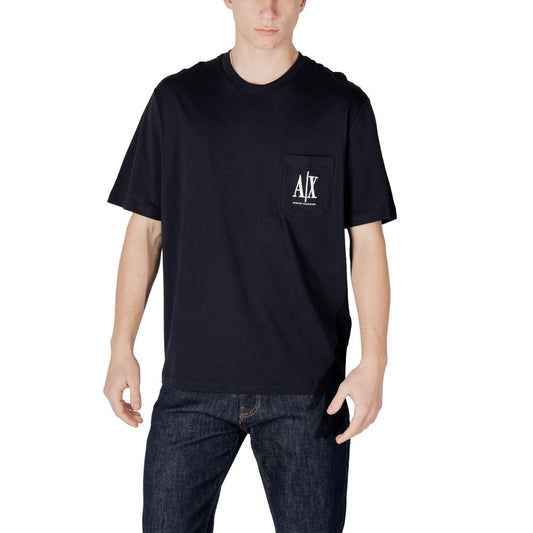 Armani Exchange Blue Cotton T-Shirt