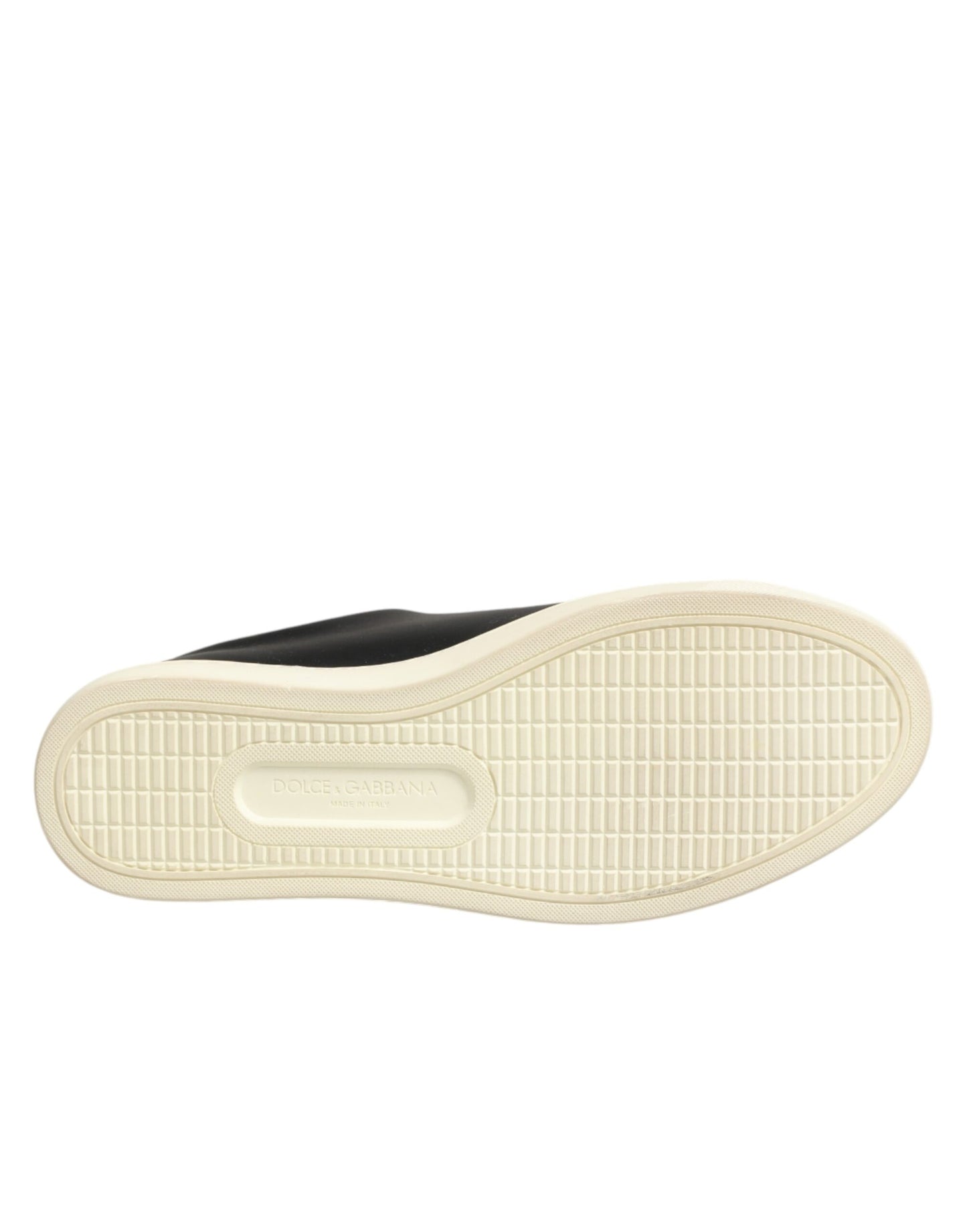 Dolce & Gabbana – Sacred Heart – Sneaker aus schwarzem Leder