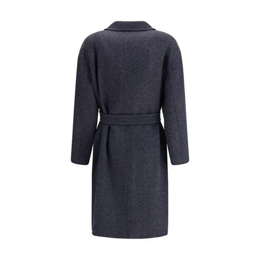 Max Mara – Carnia-Mantel aus Wolle mit Denim-Effekt