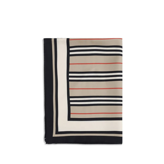 Seidenschal mit Burberry-Print und Collage