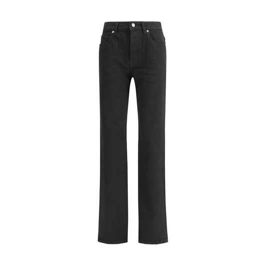 Saint Laurent Schwarze Baumwoll-Jeans mit geradem Bein