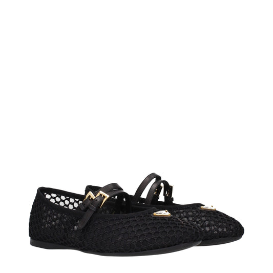 Prada – Ballerinas aus schwarzem Stoff