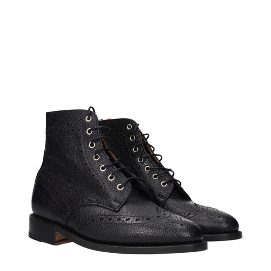 Thom Browne – Schwarze Lederstiefeletten