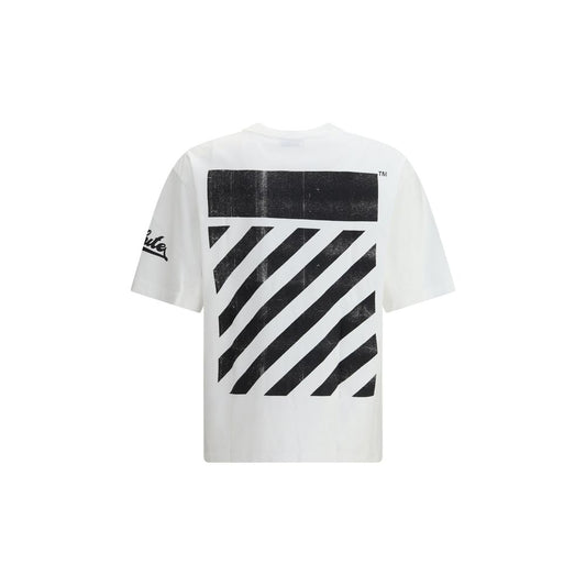 Off-White – T-Shirt mit großem diagonalen Skate-Logo