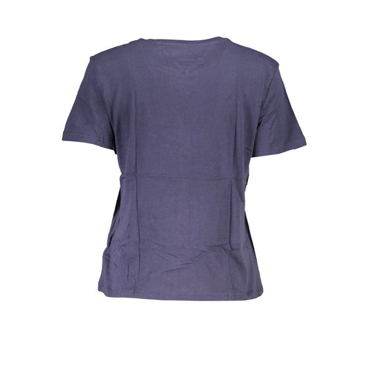 Tommy Hilfiger – Blaues Baumwoll-T-Shirt