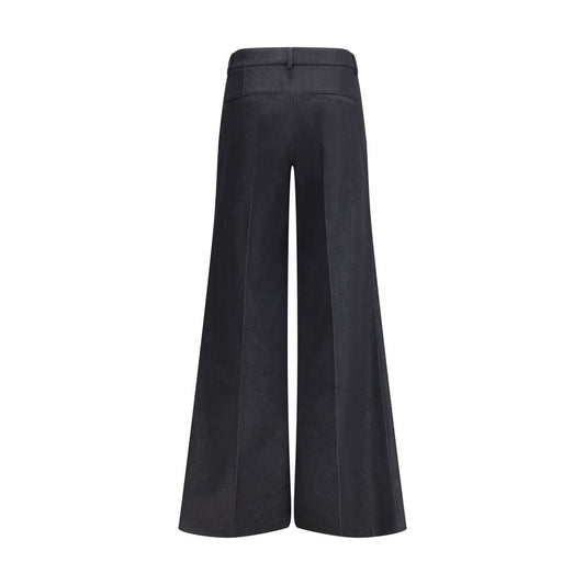 Darkpark Black Polyester Flared Pants