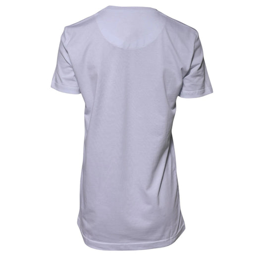 Dolce & Gabbana – Weißes Goodluck 2023-T-Shirt aus Baumwolle mit Rundhalsausschnitt
