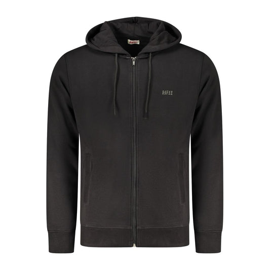 Rifle Schwarzer Baumwollpullover für Herren
