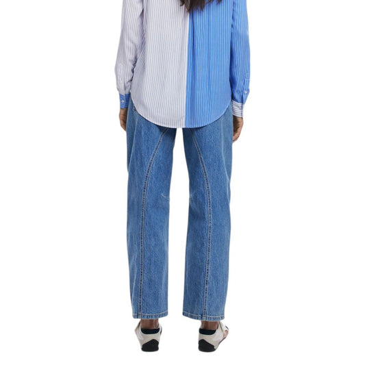 Desigual Light Blue Viscose Blouse