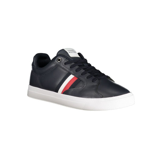 Tommy Hilfiger – Blaue Leder-Sneaker für Herren