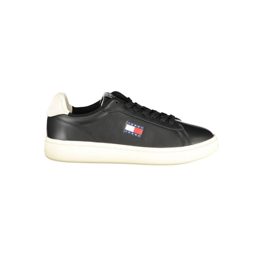 Tommy Hilfiger – Schwarze Leder-Sneaker für Damen