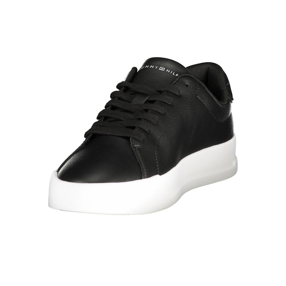 Tommy Hilfiger – Schwarze Leder-Sneaker für Herren