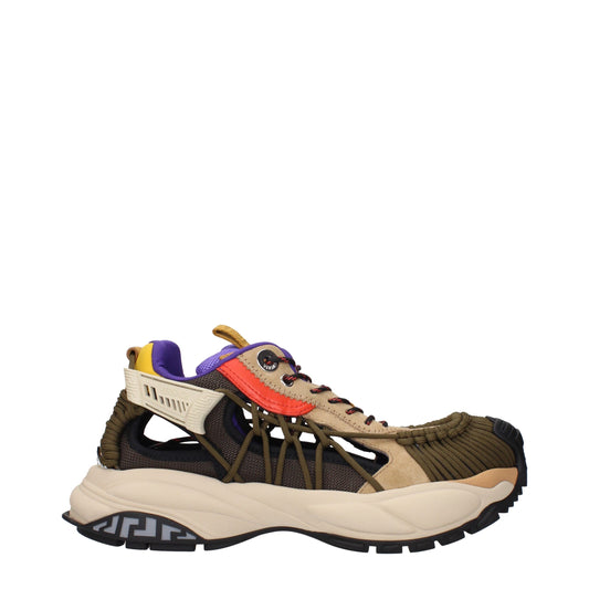 Versace Beige Sportliche Leder-Sneaker