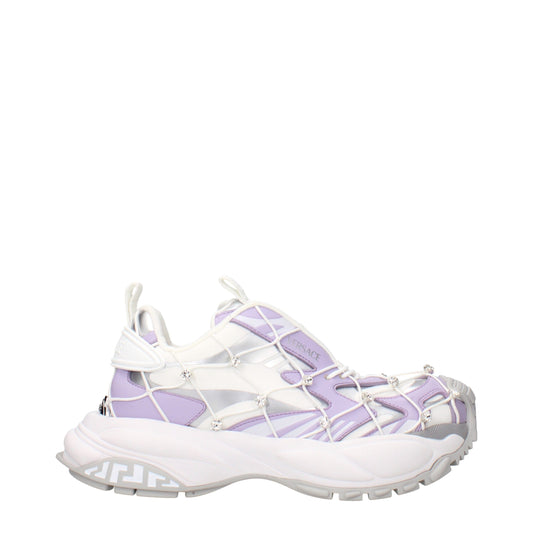 Versace – Klobige Sneakers aus weißem Stoff