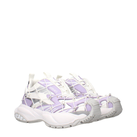 Versace – Klobige Sneakers aus weißem Stoff
