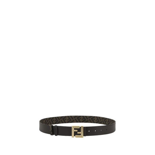 Fendi Brown Calf Leather Bos Taurus Regular Belt