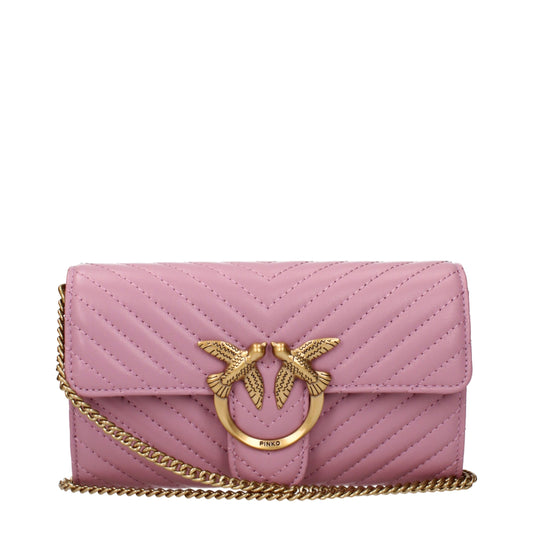 PINKO Clutch aus rosa Leder