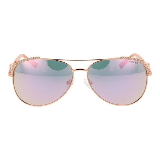 Guess Sonnenbrille aus roségoldfarbenem Metall