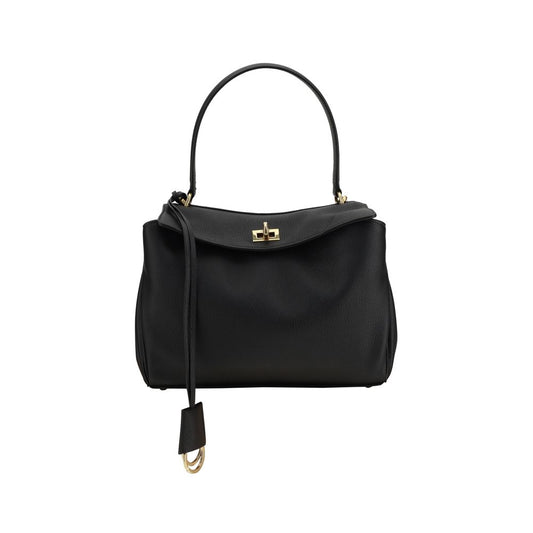 Balenciaga Schultertasche aus schwarzem Kalbsleder Bos Taurus