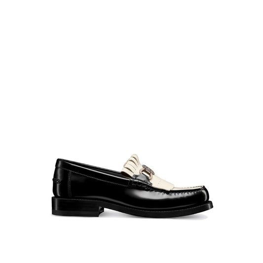 Dior Slipper aus schwarzem Kalbsleder zum Reinschlüpfen