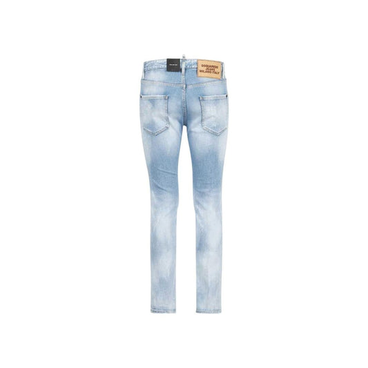 Dsquared² Jeans aus blauem Baumwollstoff in schmaler Passform