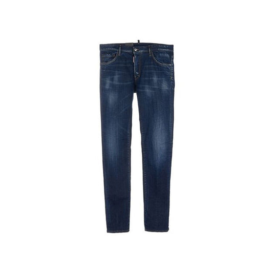 Dsquared² Jeans aus blauem Baumwollstoff in schmaler Passform