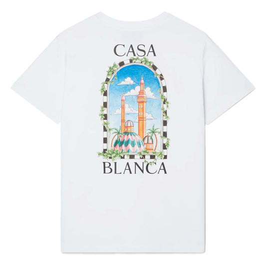 Casablanca Weißes Baumwoll-T-Shirt