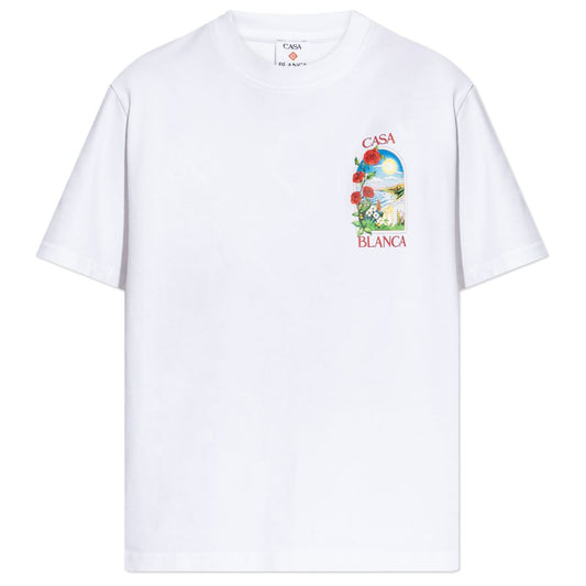 Casablanca Weißes Baumwoll-T-Shirt