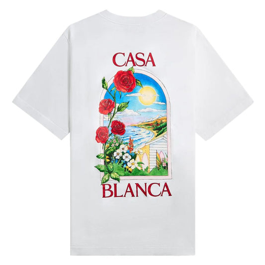 Casablanca Weißes Baumwoll-T-Shirt