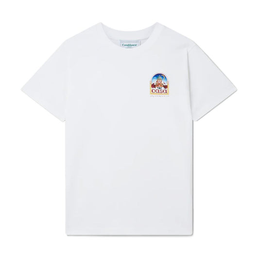 Casablanca Weißes Baumwoll-T-Shirt