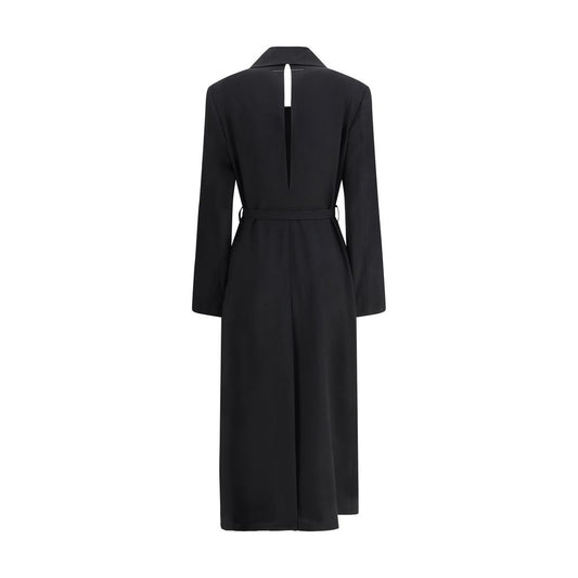MM6 Black Fleece Wool Coat