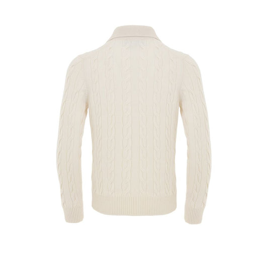 Gran Sasso White Cashmere Cashmere Sweater