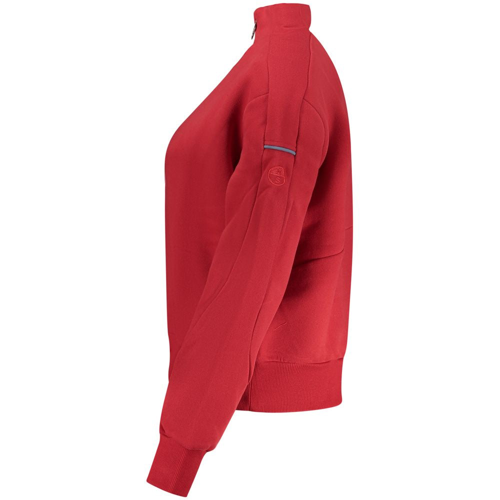 North Sails Red Cotton Women Sweatshirt